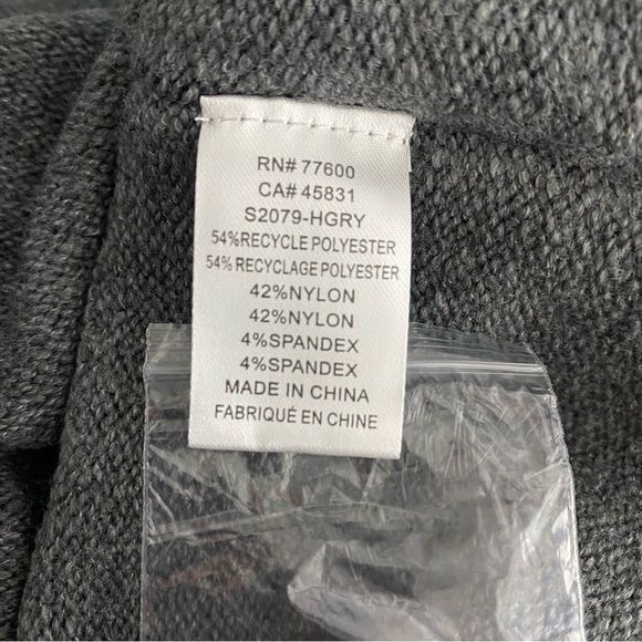 NEW Stitch Fix Saltwater Luxe Long Sleeve Cardigan Sweater Large Gray Collared - Picture 9 of 11